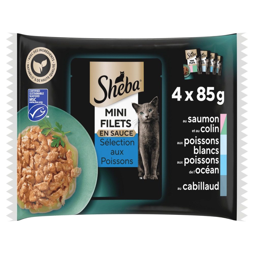 Sélection aux Poissons En Sauce 4 x 85g - Mini Filets - 1