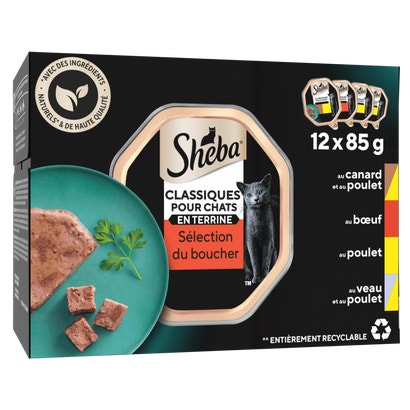 Sélection du Boucher En Terrine 12 x 85g - Classiques Pour Chats